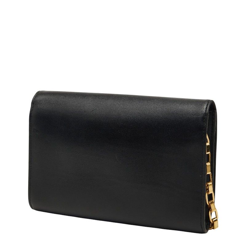 Louis Vuitton Pochette e MM Chain Shoulder Bag Black Leather — view 2