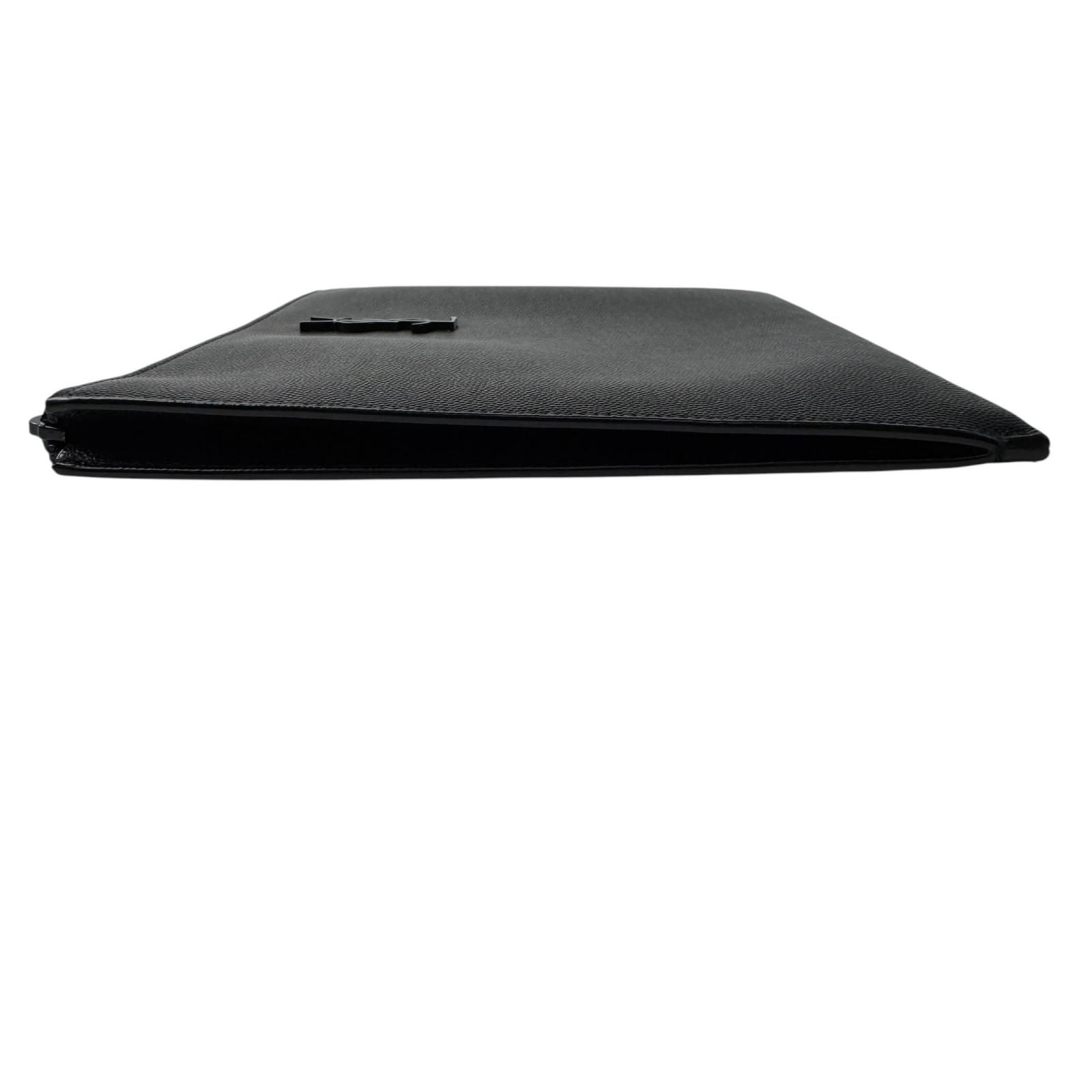 Saint Laurent YSL Monogram Clutch Black — view 3