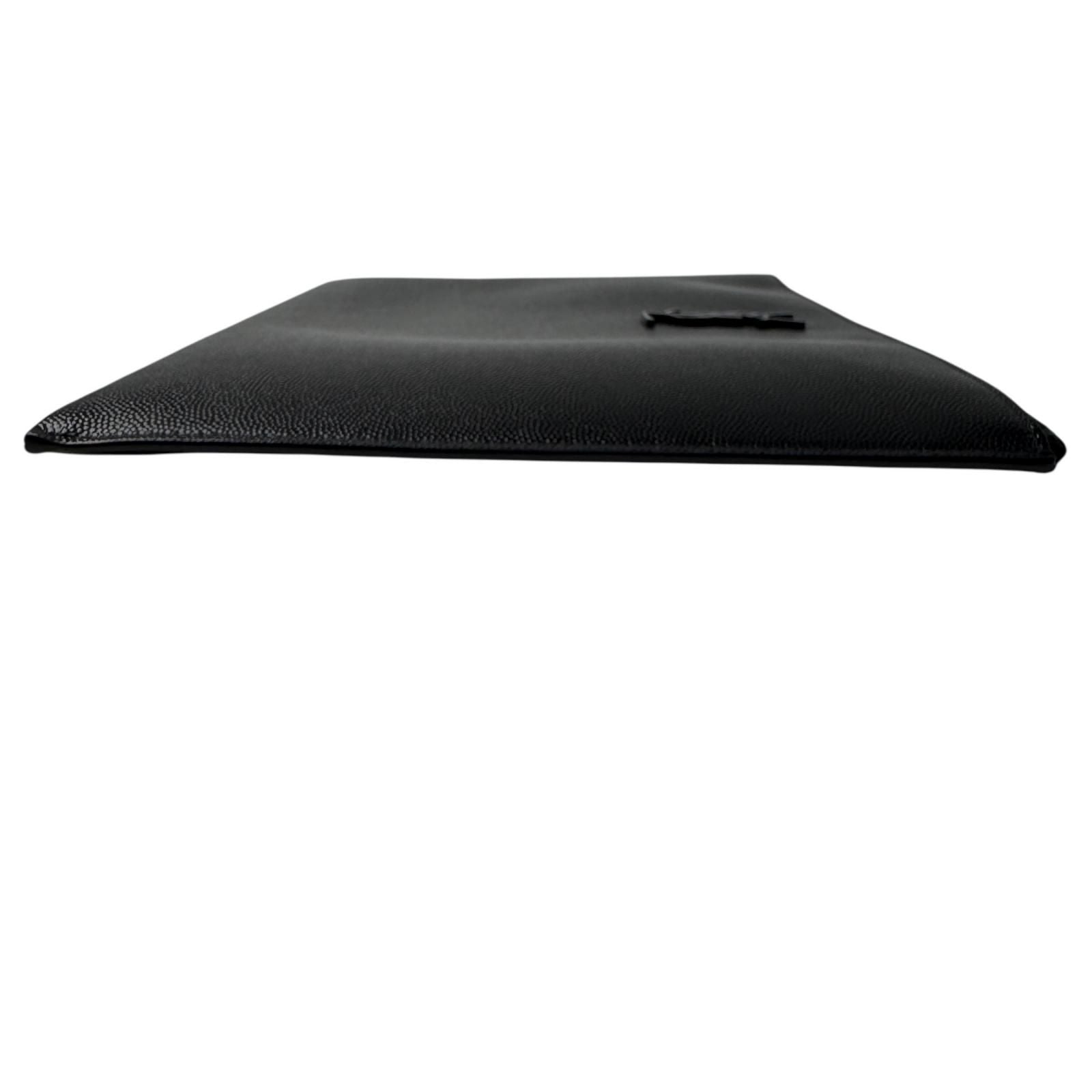 Saint Laurent YSL Monogram Clutch Black — view 4