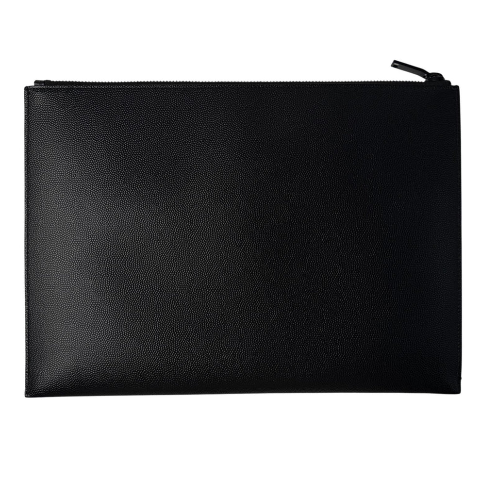 Saint Laurent YSL Monogram Clutch Black — view 2