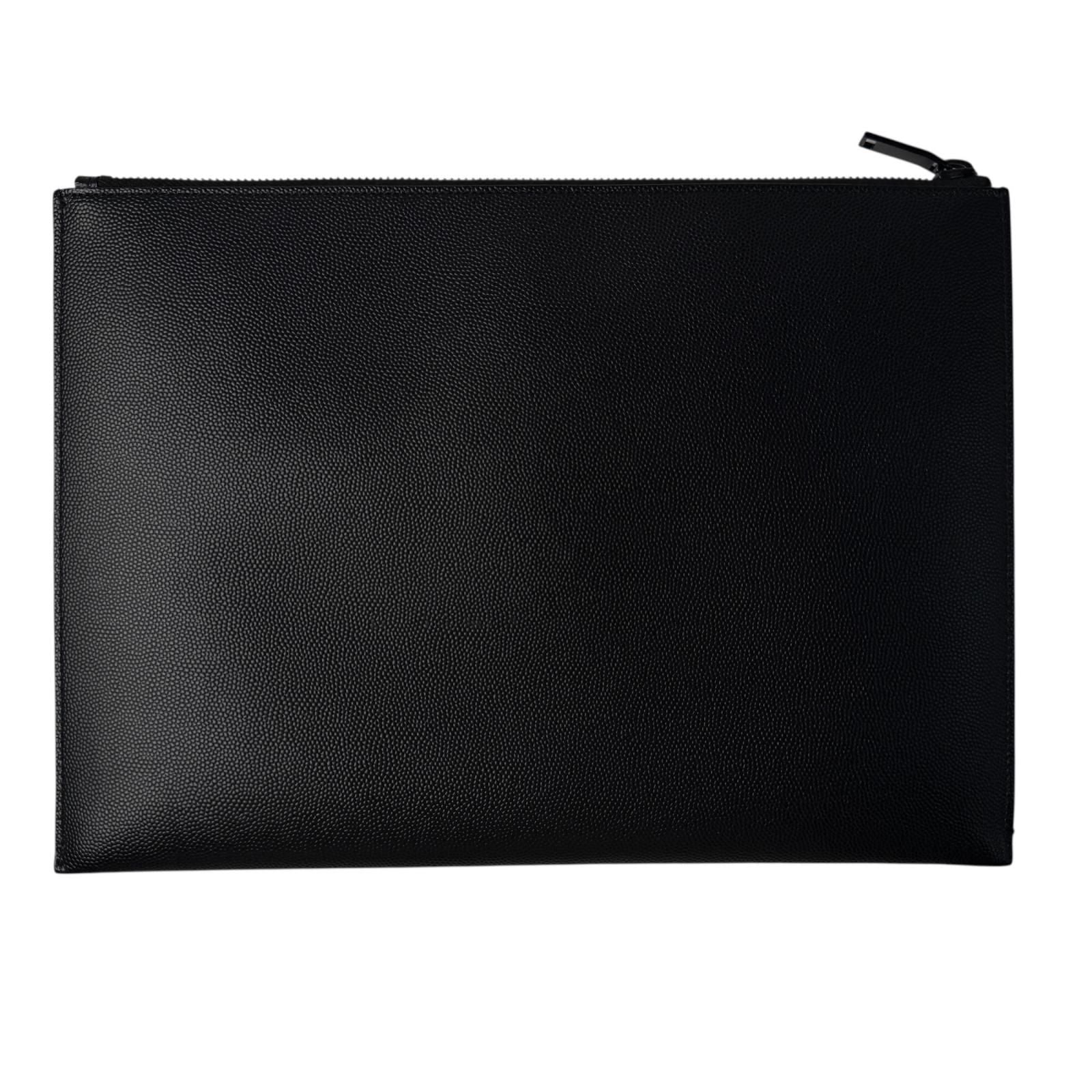 Saint Laurent YSL Monogram Clutch Black — view 2