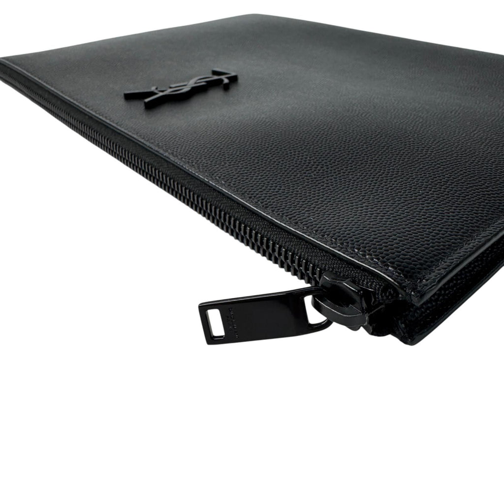 Saint Laurent YSL Monogram Clutch Black — view 5