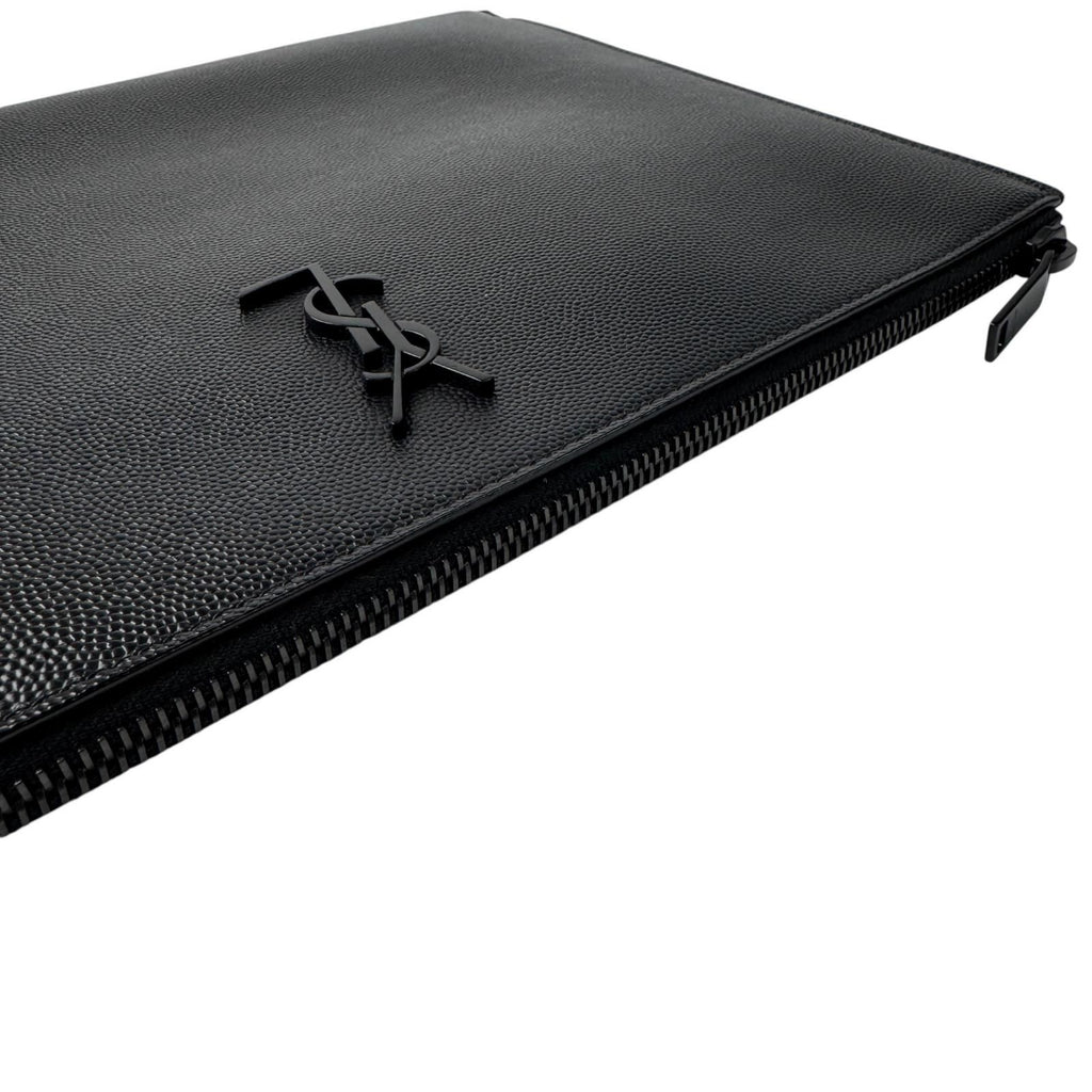 Saint Laurent YSL Monogram Clutch Black — view 6