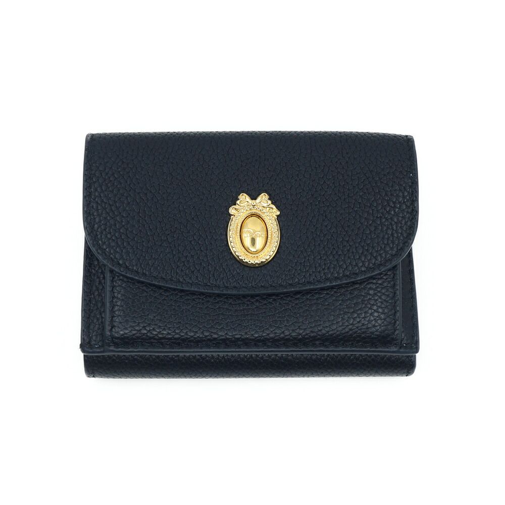 Dior Medaillon Tulip Leather Black Gold Wallet