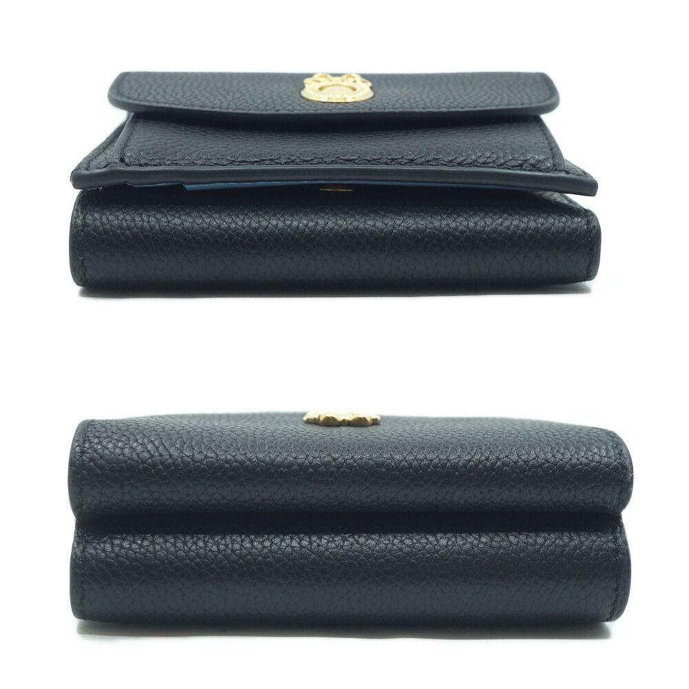 Dior Medaillon Tulip Leather Black Gold Wallet — view 3