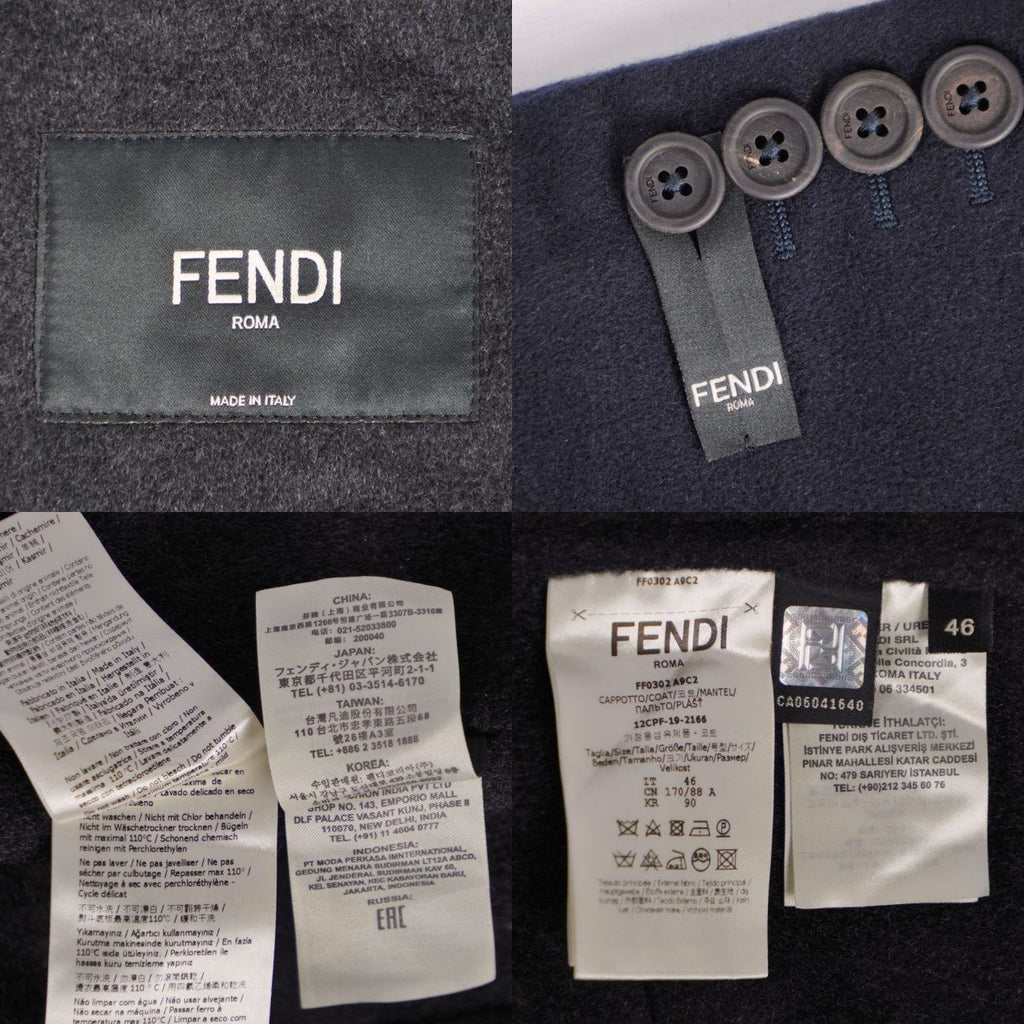 Fendi Coat Chesterfield Cashmere — view 7