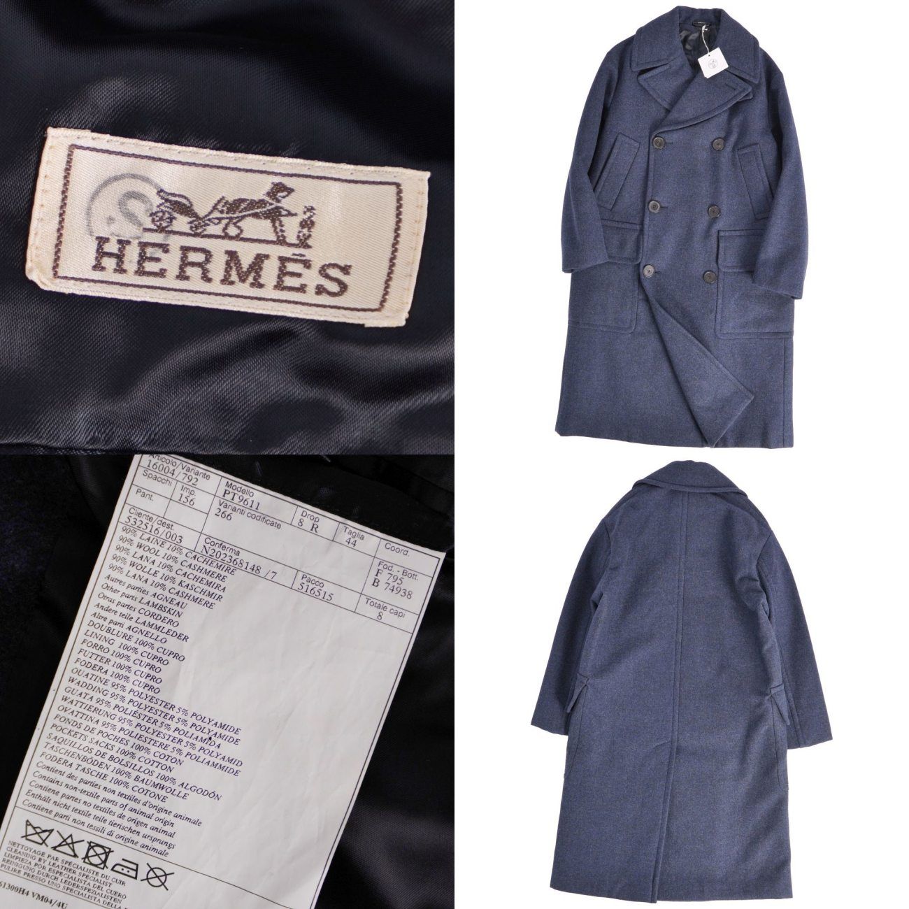 Hermes Coat Double Breasted Chesterfield — view 7