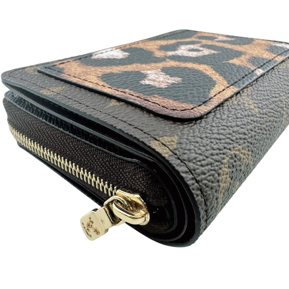 Louis Vuitton Compact Wallet Portefeuille Monogram Leopard Trifold — view 4