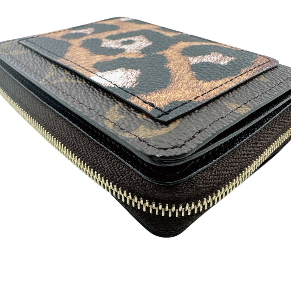Louis Vuitton Compact Wallet Portefeuille Monogram Leopard Trifold — view 5