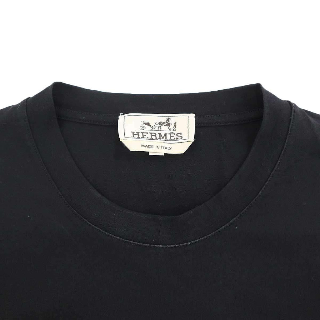 Hermes Crew Neck Pocket T-Shirt Black — view 3