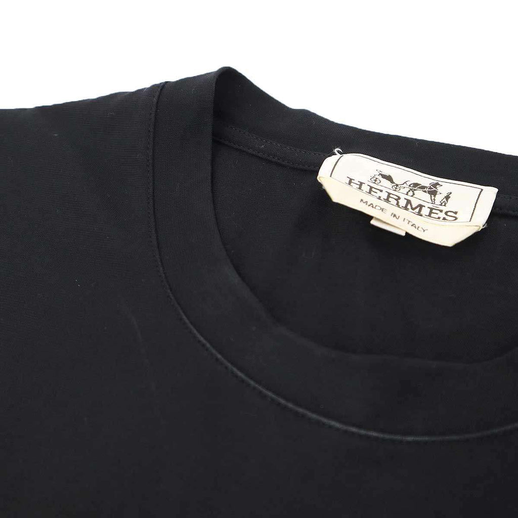 Hermes Crew Neck Pocket T-Shirt Black — view 5