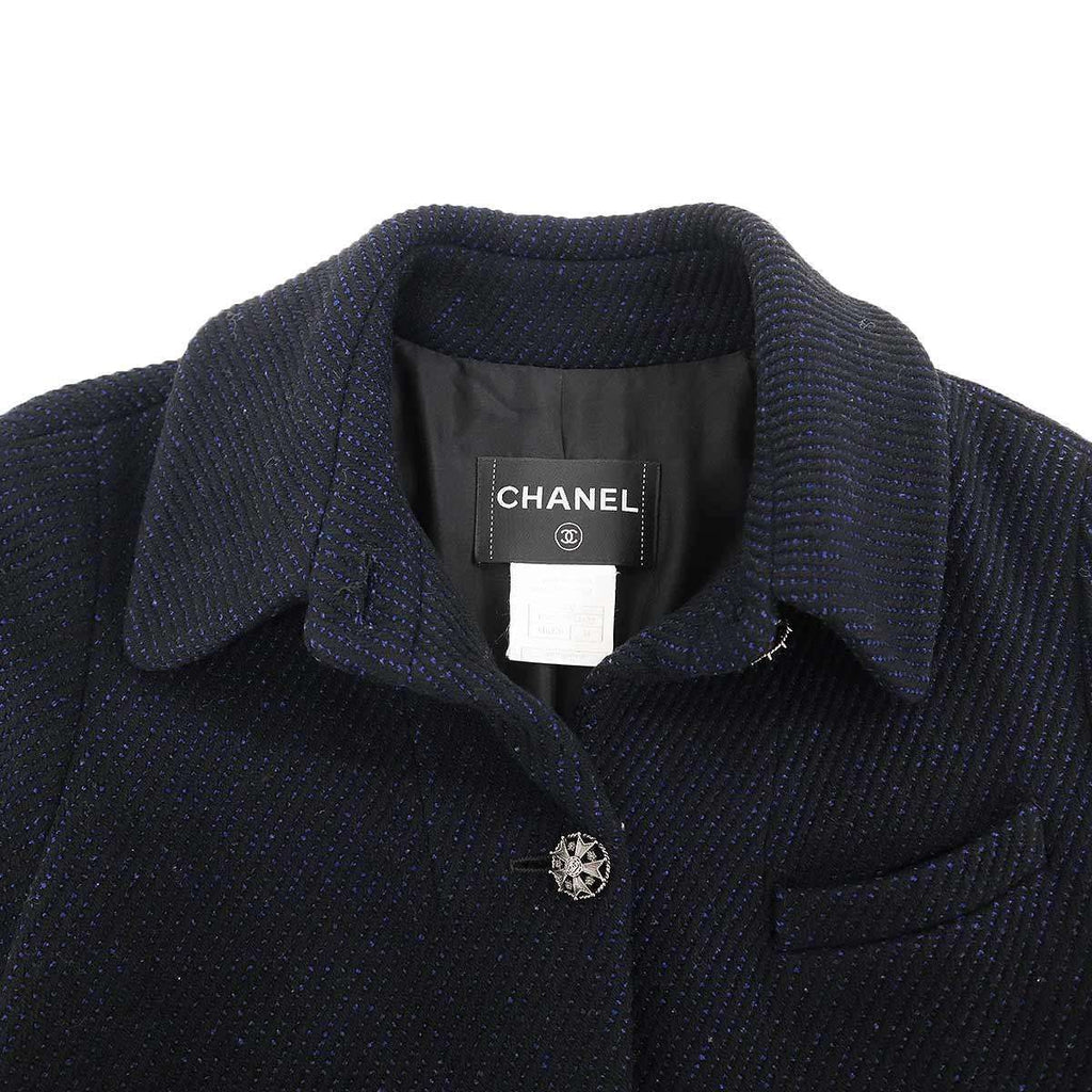 Chanel Coat Navy 34 — view 3