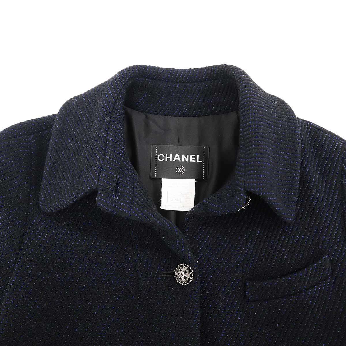 Chanel Coat Navy 34 — view 3