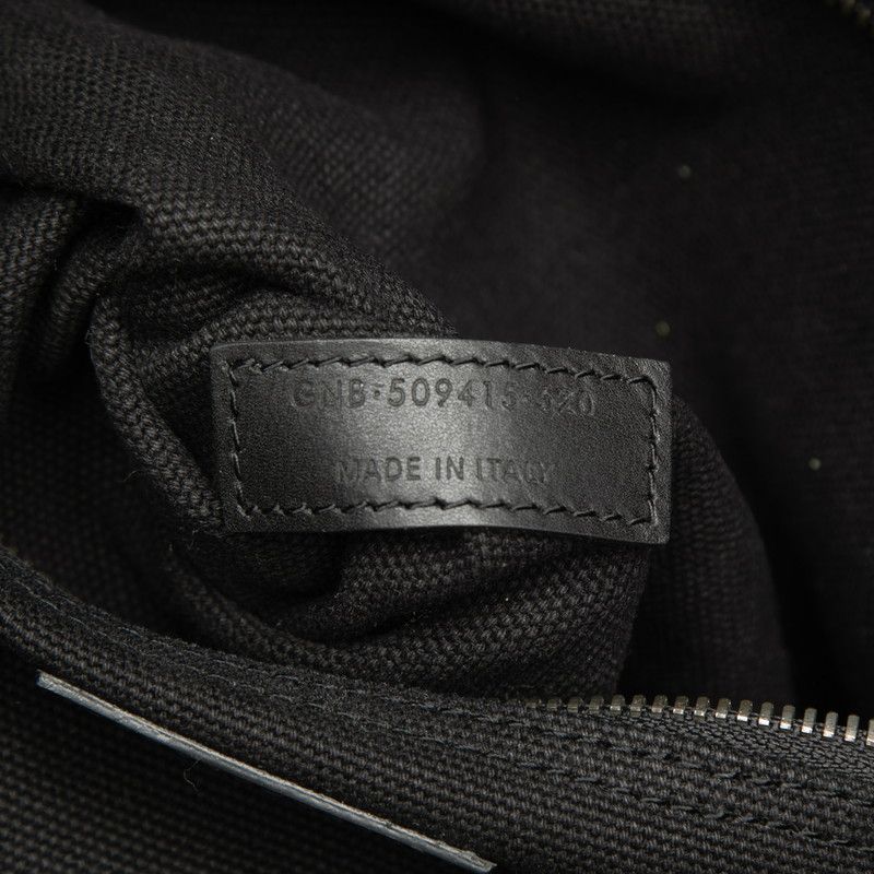 Saint Laurent Rive Gauche Tote Black Canvas Leather — view 6