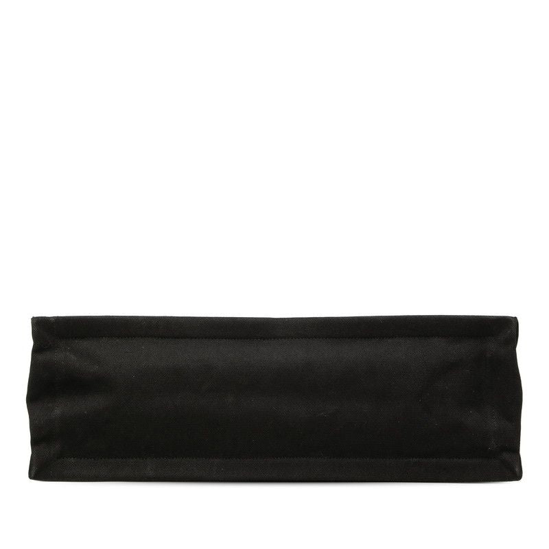 Saint Laurent Rive Gauche Tote Black Canvas Leather — view 3