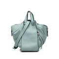 Loewe Anagram Hammock 2-Way Shoulder Bag Blue Leather