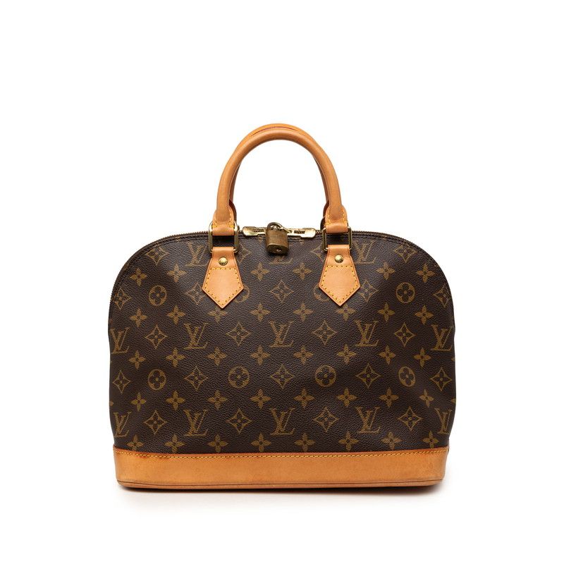 Louis Vuitton Monogram Alma PM Handbag Brown Leather