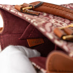 Louis Vuitton Monogram Jacquard Petite Sac Plat 2-Way Shoulder Bag Wine — view 6