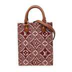 Louis Vuitton Monogram Jacquard Petite Sac Plat 2-Way Shoulder Bag Wine