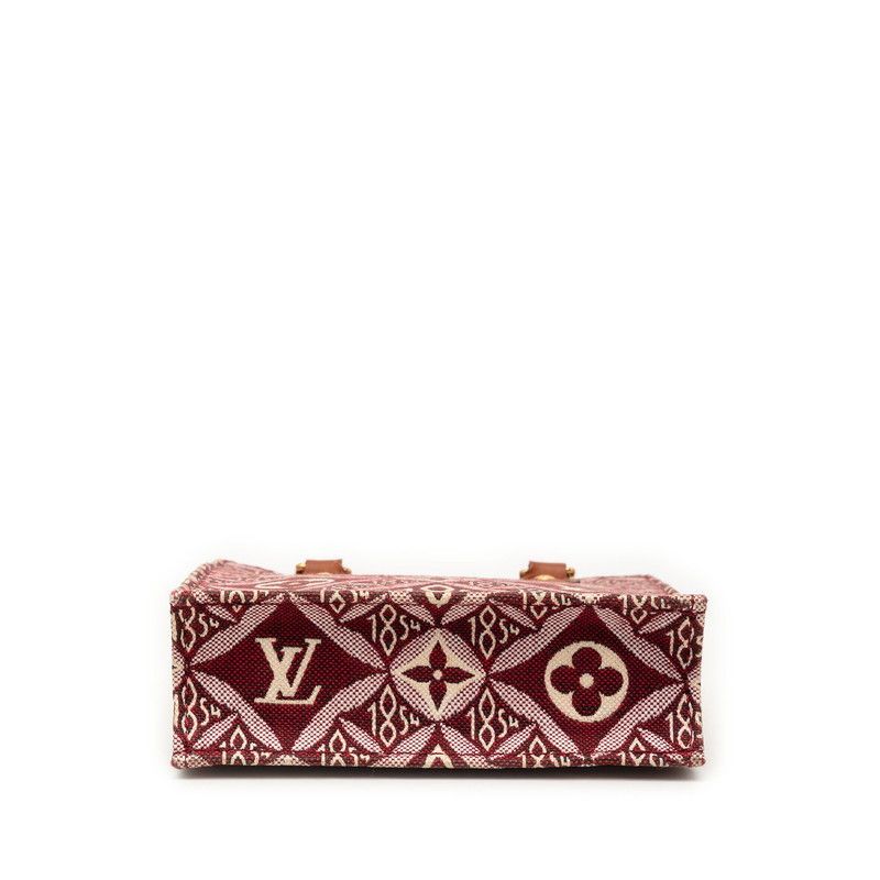 Louis Vuitton Monogram Jacquard Petite Sac Plat 2-Way Shoulder Bag Wine — view 3