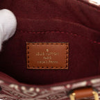Louis Vuitton Monogram Jacquard Petite Sac Plat 2-Way Shoulder Bag Wine — view 5