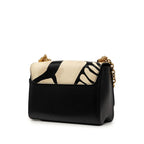 Louis Vuitton Twist MM Chain Shoulder Bag Black Ivory Leather — view 2