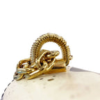 Louis Vuitton Twist MM Chain Shoulder Bag Black Ivory Leather — view 5