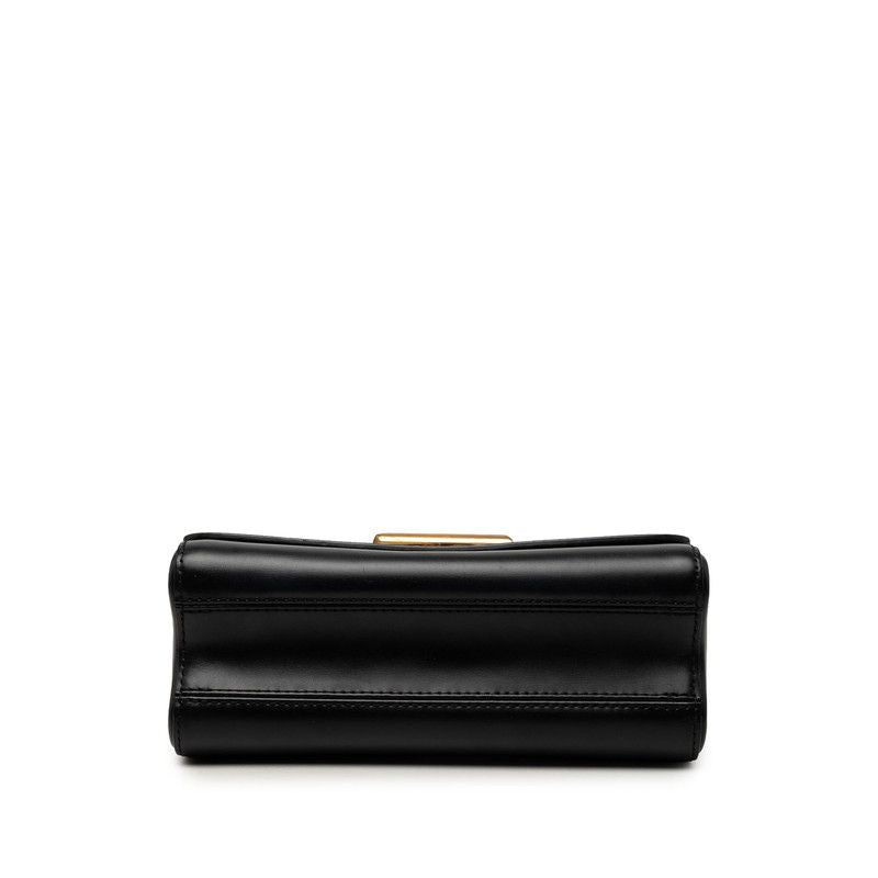 Louis Vuitton Twist MM Chain Shoulder Bag Black Ivory Leather — view 3