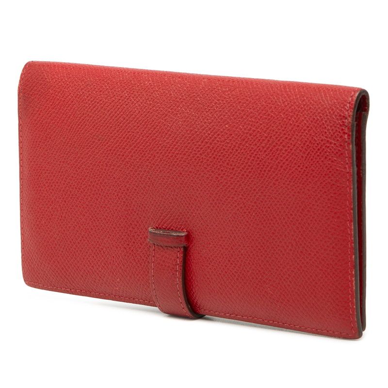 Hermes Bearn Souffle Wallet P Red Gold Veau Epsom — view 2