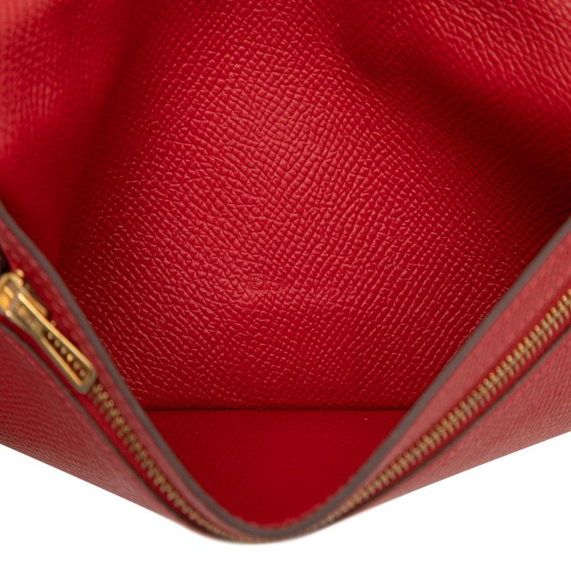 Hermes Bearn Souffle Wallet P Red Gold Veau Epsom — view 7