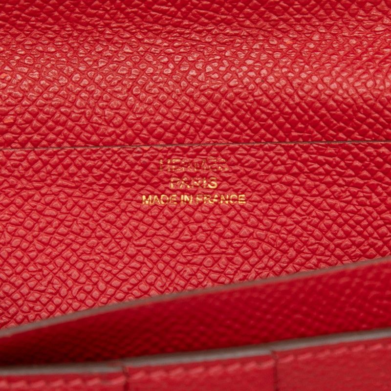 Hermes Bearn Souffle Wallet P Red Gold Veau Epsom — view 6