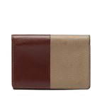 Hermes Manhattan Card Case Wine Red Gray Veau Epsom