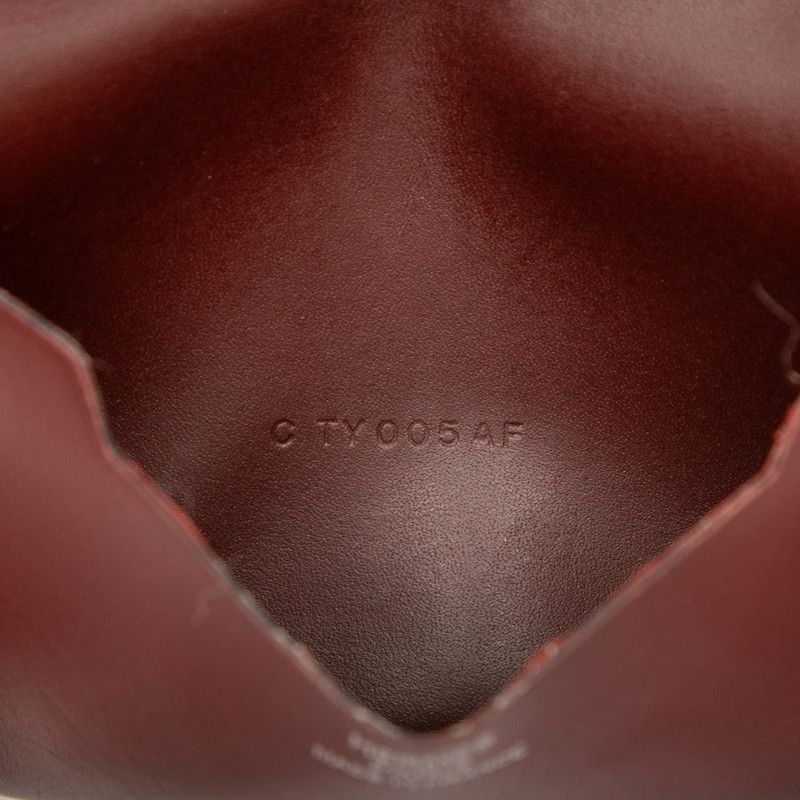 Hermes Manhattan Card Case Wine Red Gray Veau Epsom — view 6