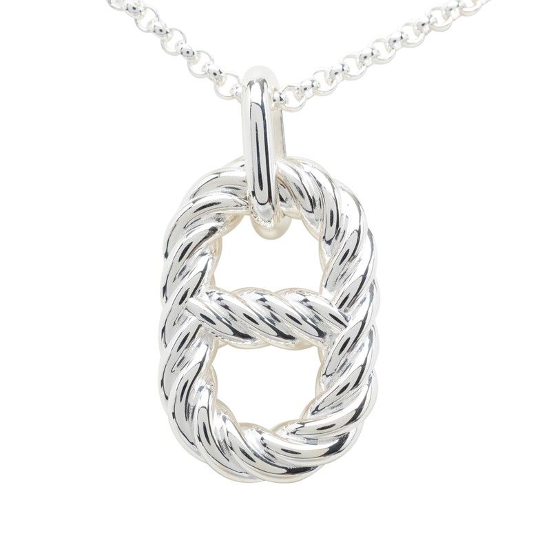 Hermes Chaine D'ancre Alea 2 Twist GM Pendant Silver — view 2