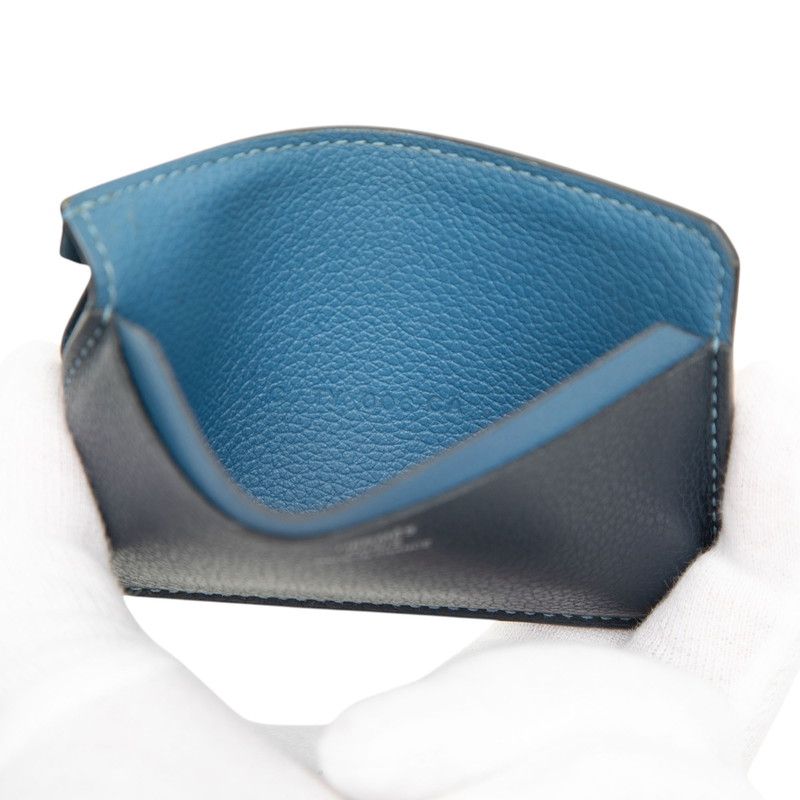 Hermes City Card Case Navy Beige — view 6
