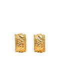 Chanel CC Logo Earrings Gold Plated