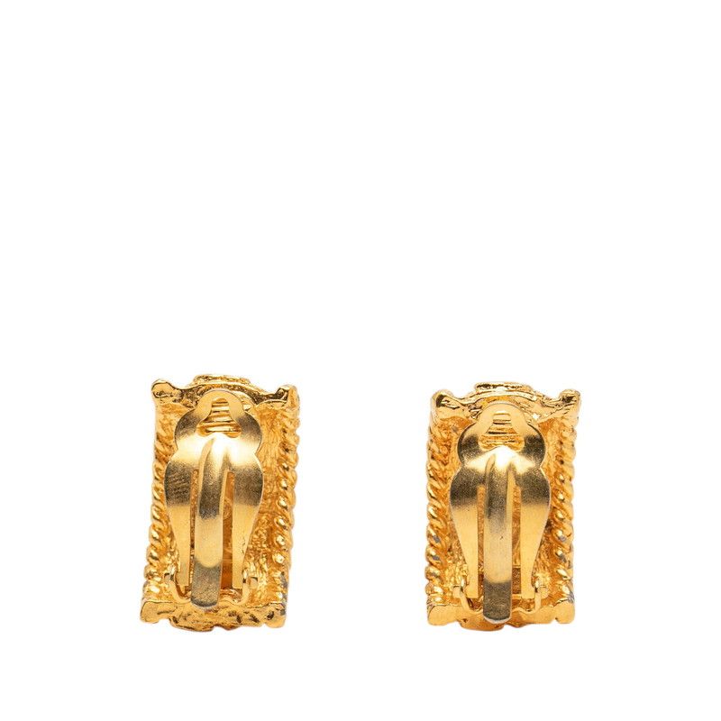 Chanel CC Logo Earrings Gold Plated — view 2