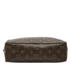 Louis Vuitton Monogram Trousse Toilet 28 Clutch Brown Leather — view 3
