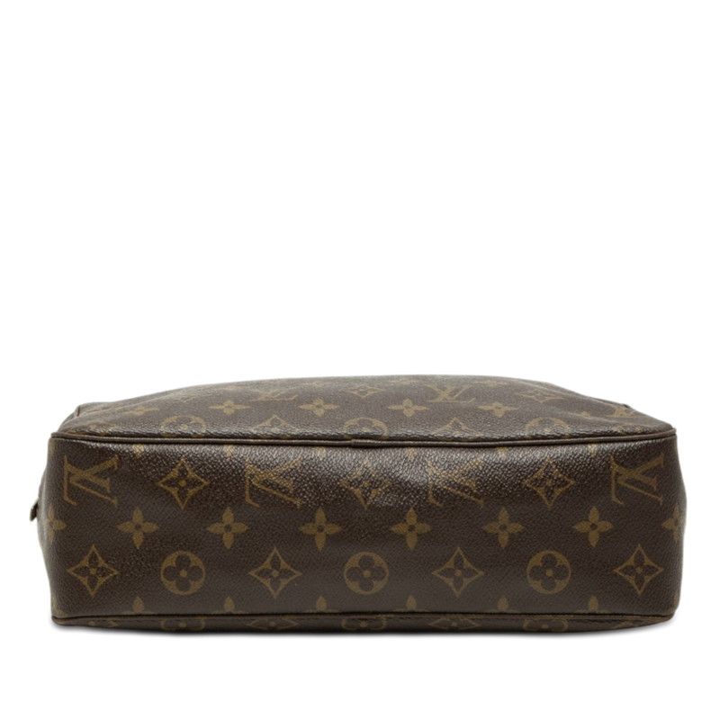Louis Vuitton Monogram Trousse Toilet 28 Clutch Brown Leather — view 3