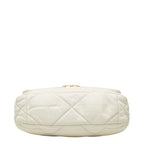 Chanel CC Logo 19 Chain Shoulder Bag White Lambskin — view 3