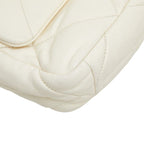 Chanel CC Logo 19 Chain Shoulder Bag White Lambskin — view 4