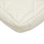Chanel CC Logo 19 Chain Shoulder Bag White Lambskin — view 6