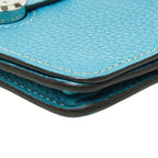 Hermes Dogon Coin Purse Blue Togo — view 4