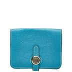Hermes Dogon Coin Purse Blue Togo
