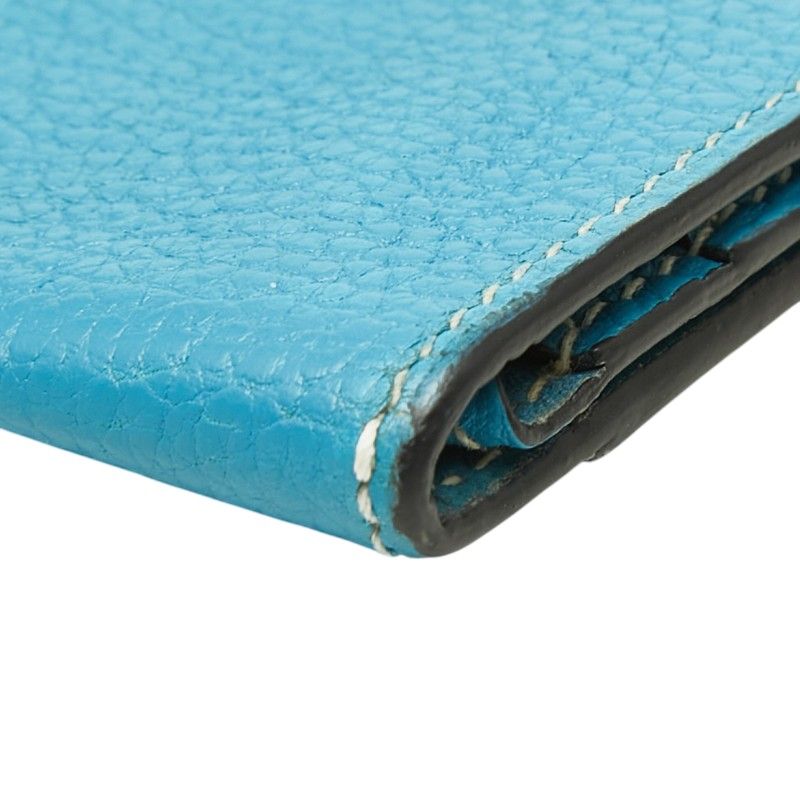 Hermes Dogon Coin Purse Blue Togo — view 6