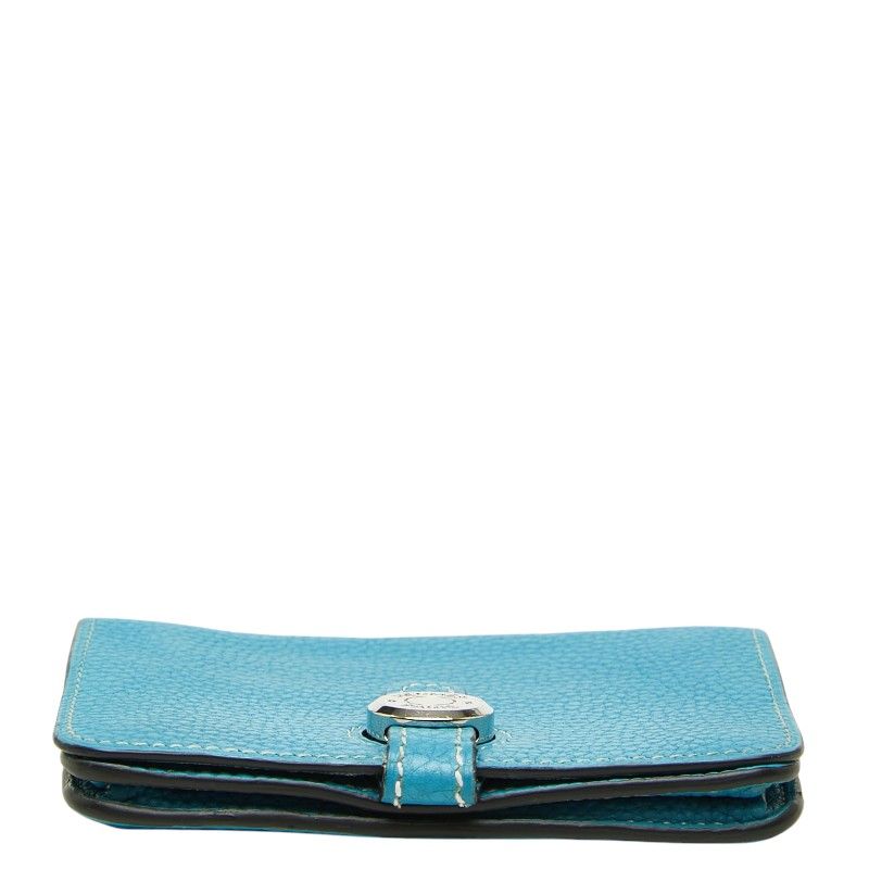 Hermes Dogon Coin Purse Blue Togo — view 3