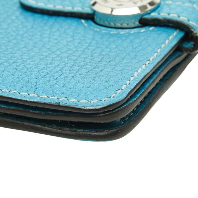 Hermes Dogon Coin Purse Blue Togo — view 5