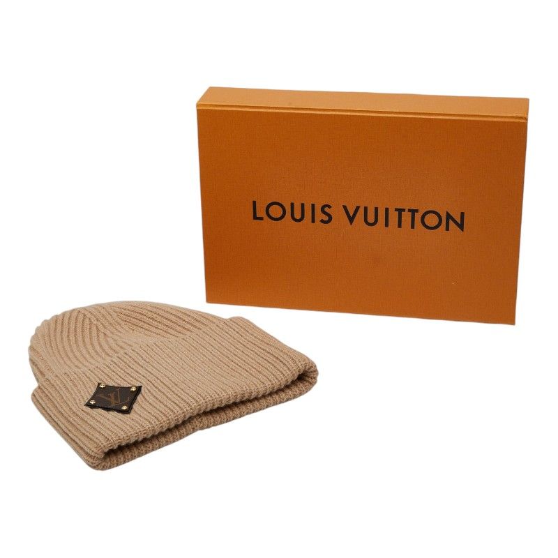 Louis Vuitton Monogram Bonnet LV Beige Knit Cap Wool — view 6
