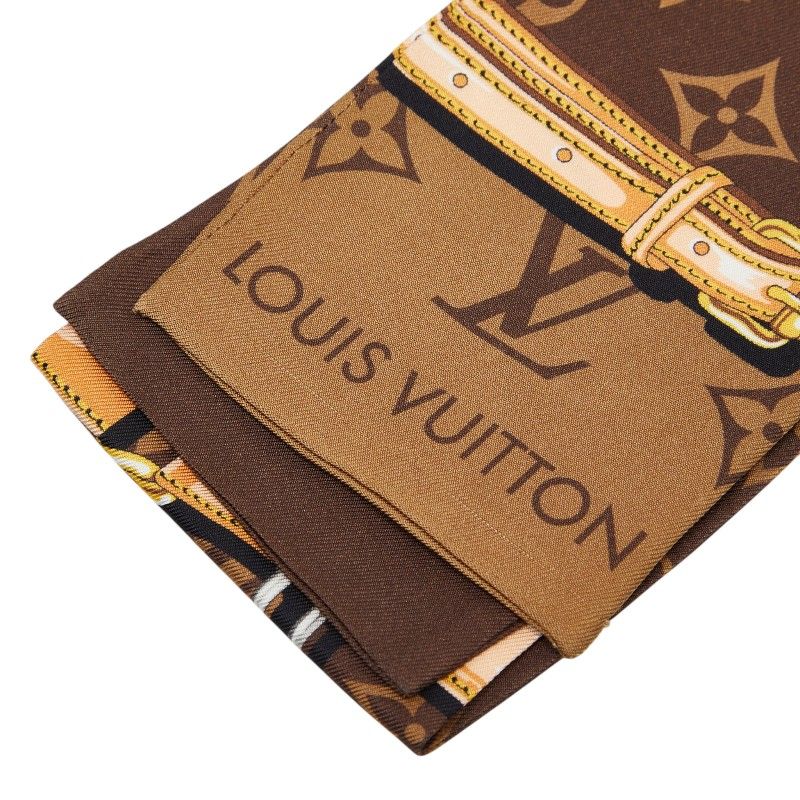 Louis Vuitton Bandeau Monogram Confidential Scarf Brown Multicolor Silk — view 3