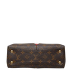 Louis Vuitton Monogram Tote BB 2-Way Shoulder Bag Cerise Red Brown Leather — view 3